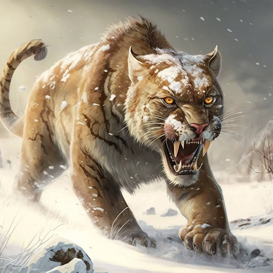 Sabertooth cat by purplerhino on DeviantArt