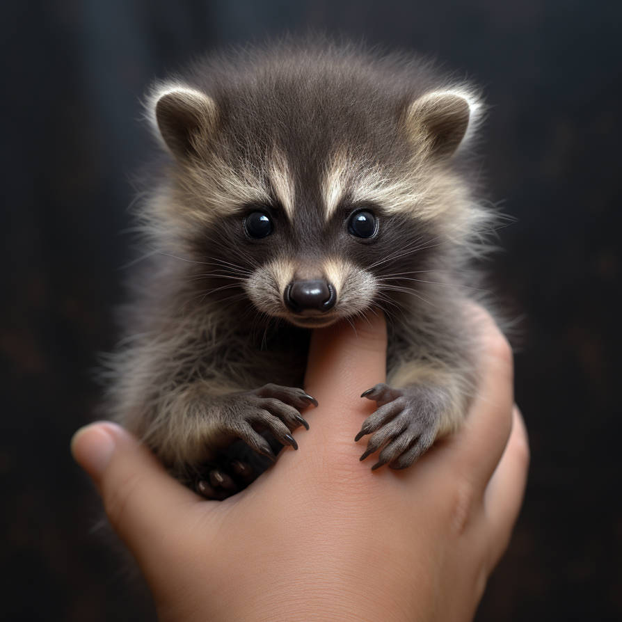 Baby Raccoon by purplerhino on DeviantArt