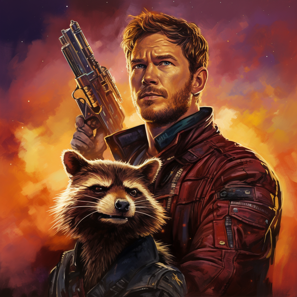 Peter Quill and Rocket by purplerhino on DeviantArt