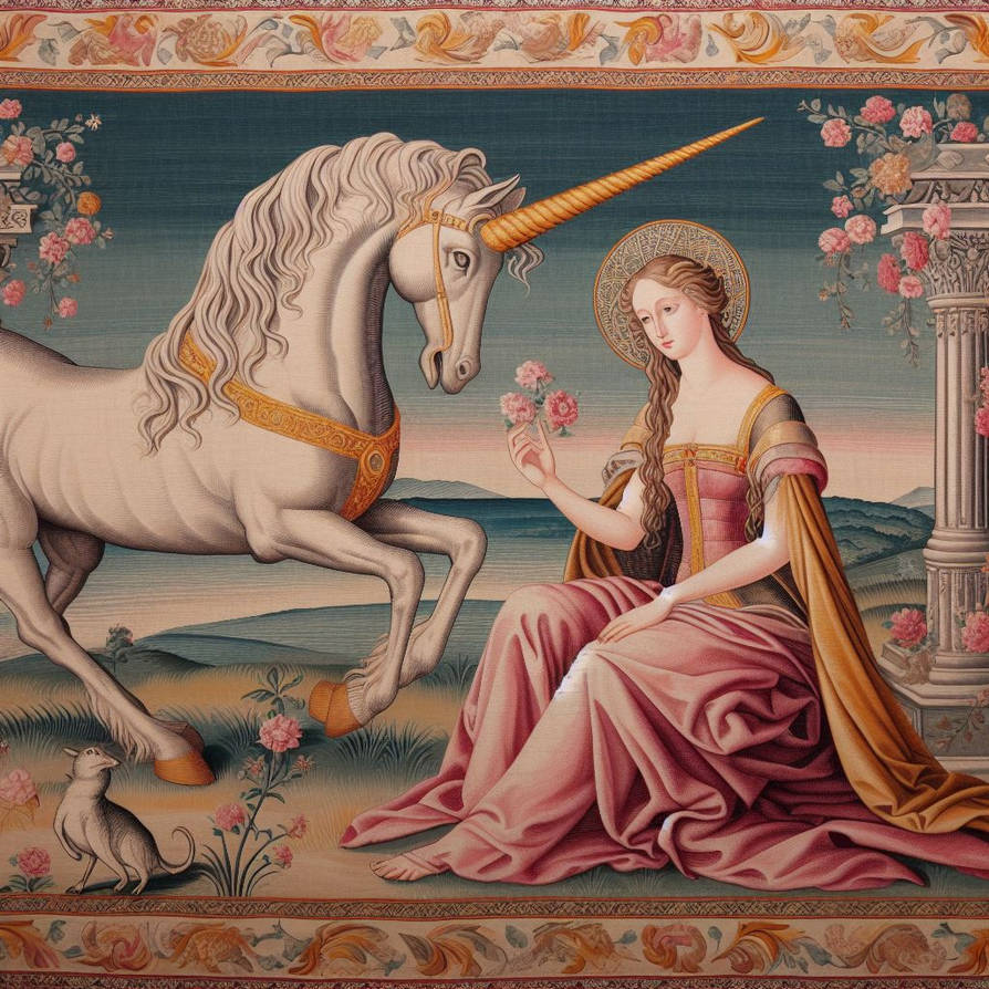 Taming the Unicorn Tapestry by purplerhino on DeviantArt
