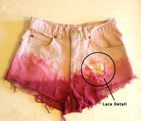 Pink and Maroon Tie Dye Shorts