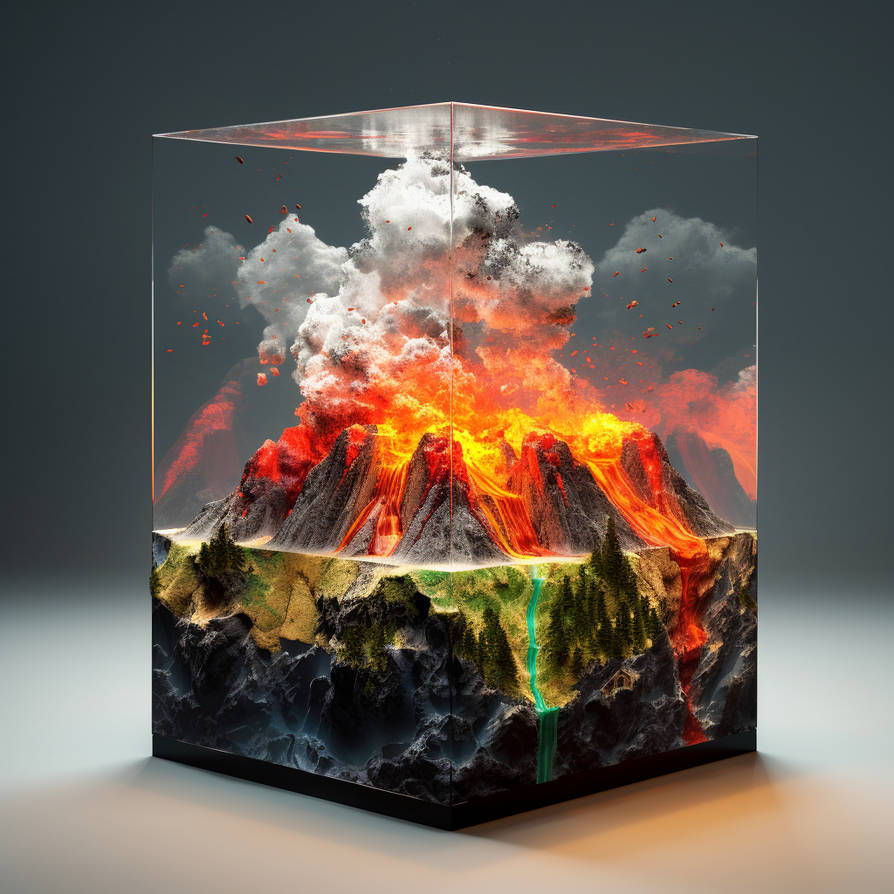 Volcano Cube a cube of Volcano by KTgorise on DeviantArt