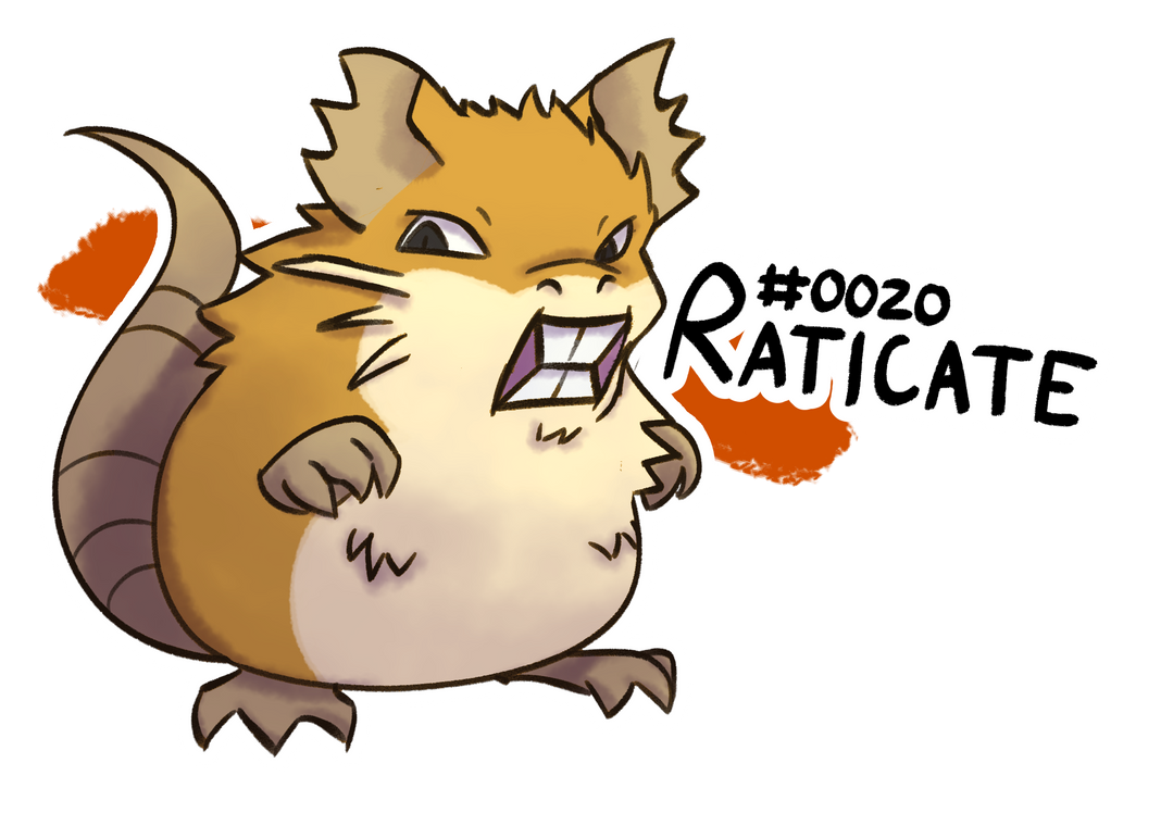 #0020 Raticate (Gotta Draw 'Em All) by zombie-zcorge on DeviantArt