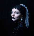 Goth Girl with a Pearl Earring by jarodkearney