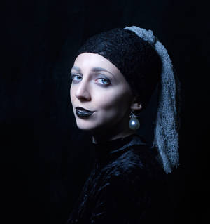 Goth Girl with a Pearl Earring