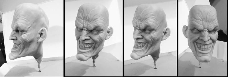 Joker head sculpt WIP