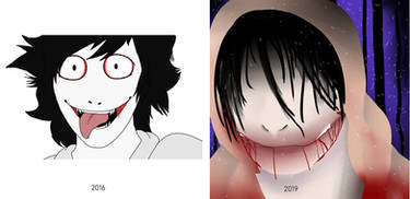 Jeff the killer 2016 vs 2019!!