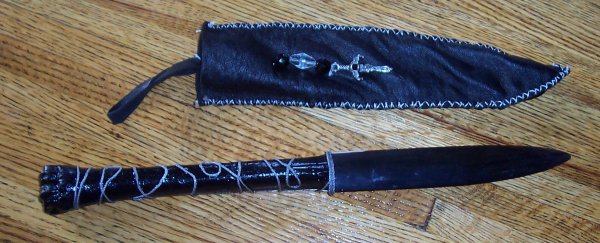 Black bone athame knife 2