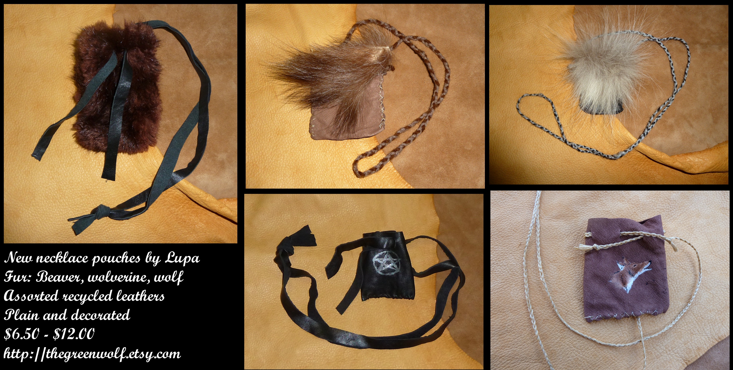 New necklace pouches - 12-23