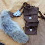 Wolf tail belt pouch set