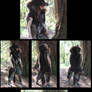 The HUGE black wolf totem headdress--finished!