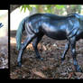 Custom Breyer grazing Kelpie mare