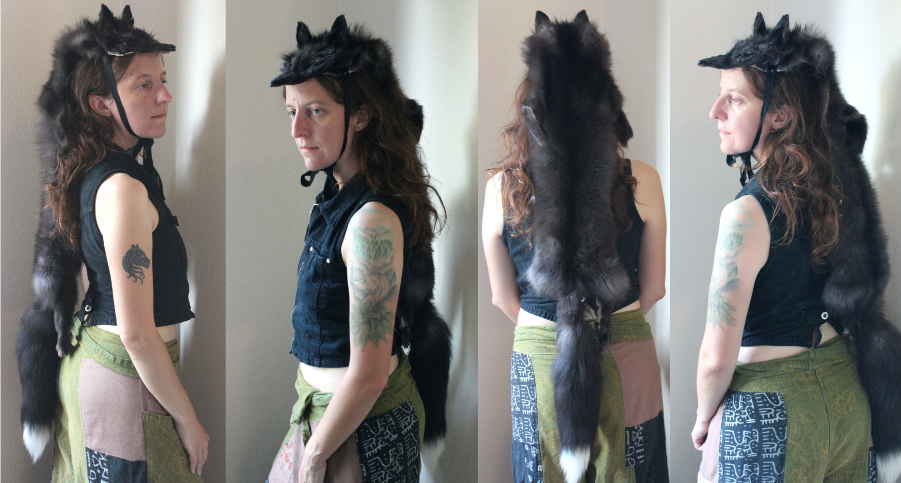 Silver Sampson Fox Headdress