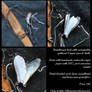 Handbound mussel shell blank book necklace