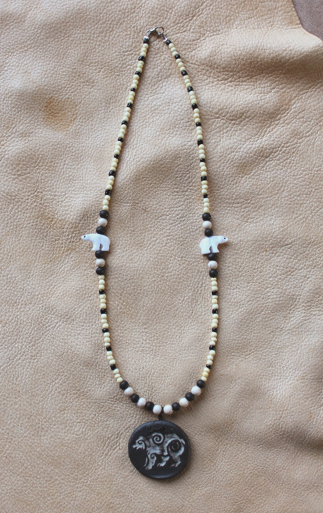 White bear necklace