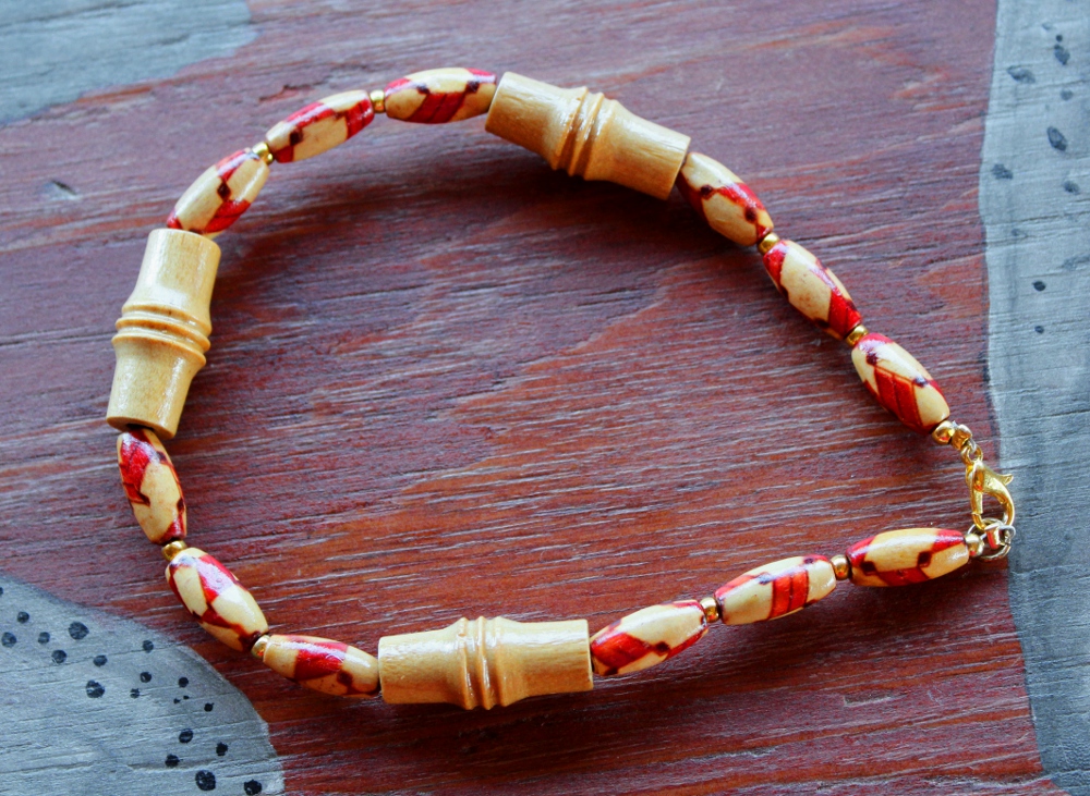 Wood and Bamboo Bracelet