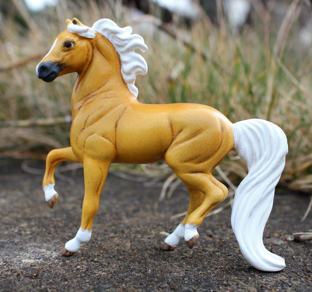 Ajax - Palomino Custom Breyer Stablemate Morgan