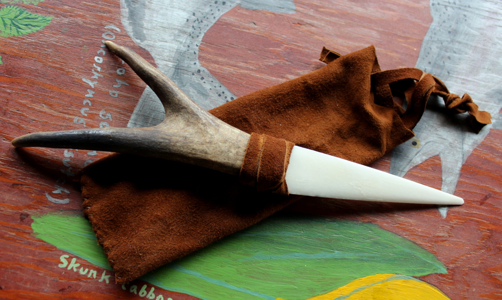 Deer Antler and Bone Ritual Knife