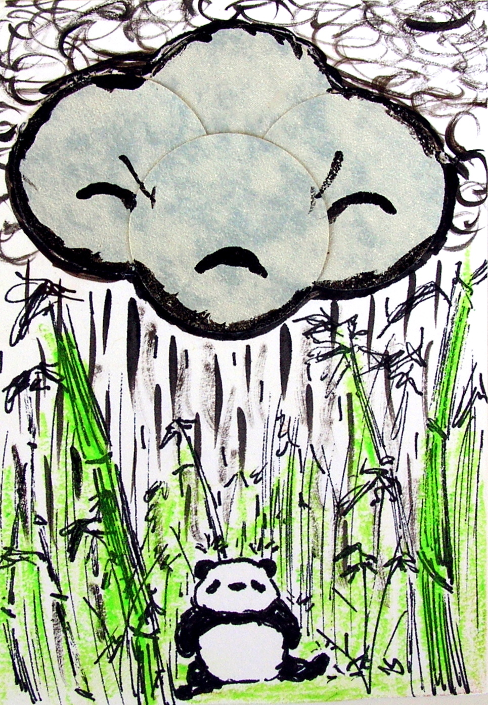 Angry Rain Cloud -and panda-