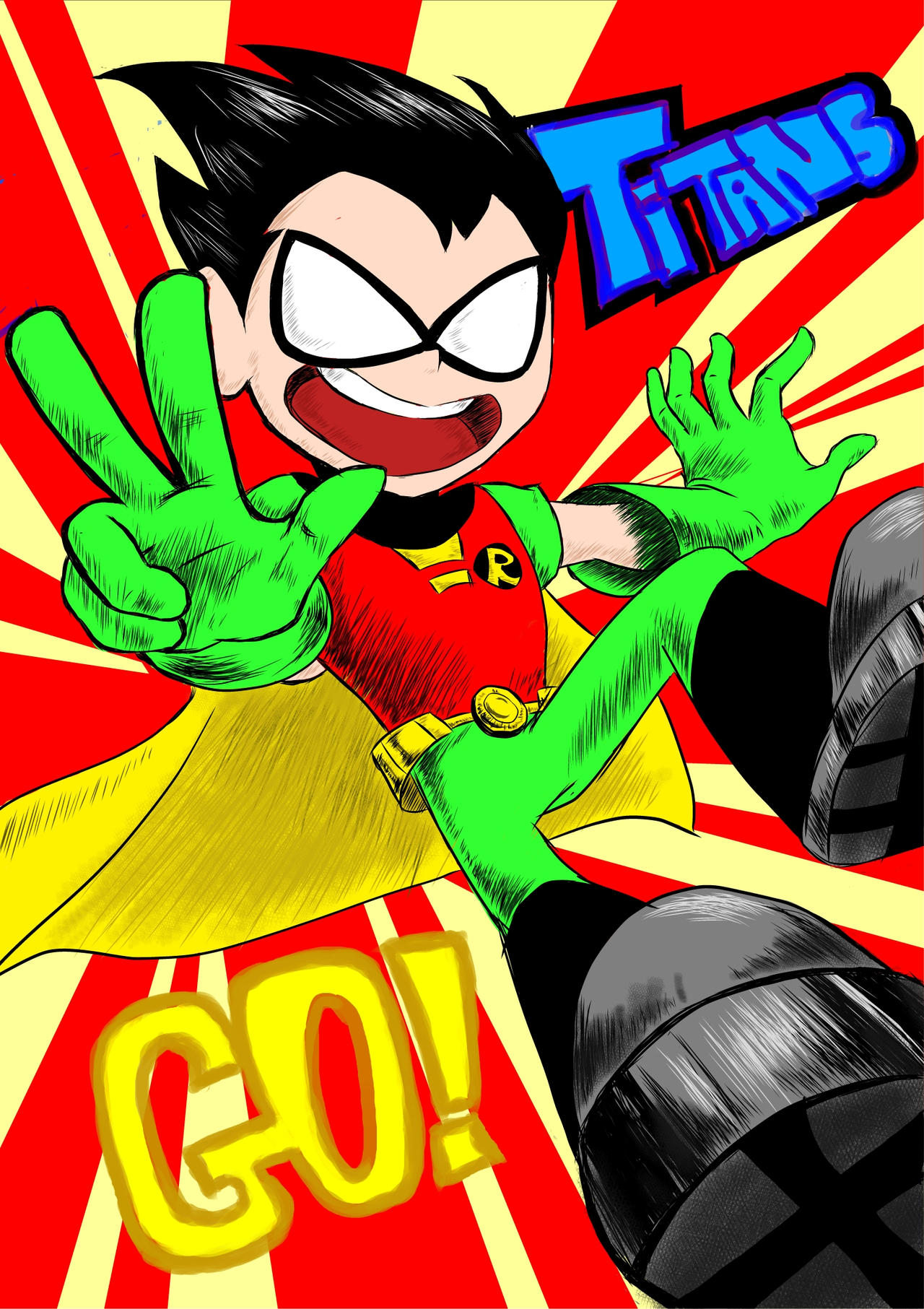 Robin Rocks Logo Teen Titans GO!-ROBIN by MetaphoricalSense on DeviantArt