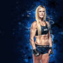 Holly Holm Blue Neon Lights American Fighters MMA