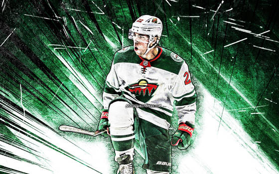 Kevin Fiala Grunge Art NHL Minnesota Wild