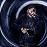 Eminem Blue Grunge Background American Rapper Musi