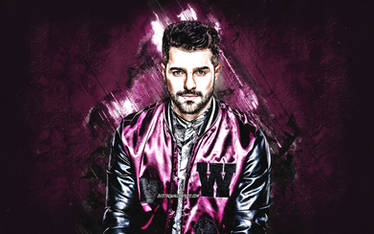 Alok Brazilian DJ Portrait Purple Stone Background