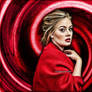 Adele Red Grunge Background British Singer Music S