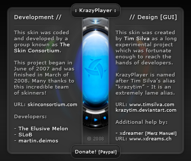 KrazyPlayer - About Page by timsilva