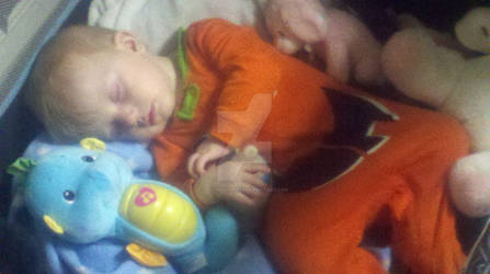 Passed Out After a Long Night Trick or Treating