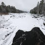 River frozen over