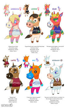 Adoptable animal crossing horse villagers!