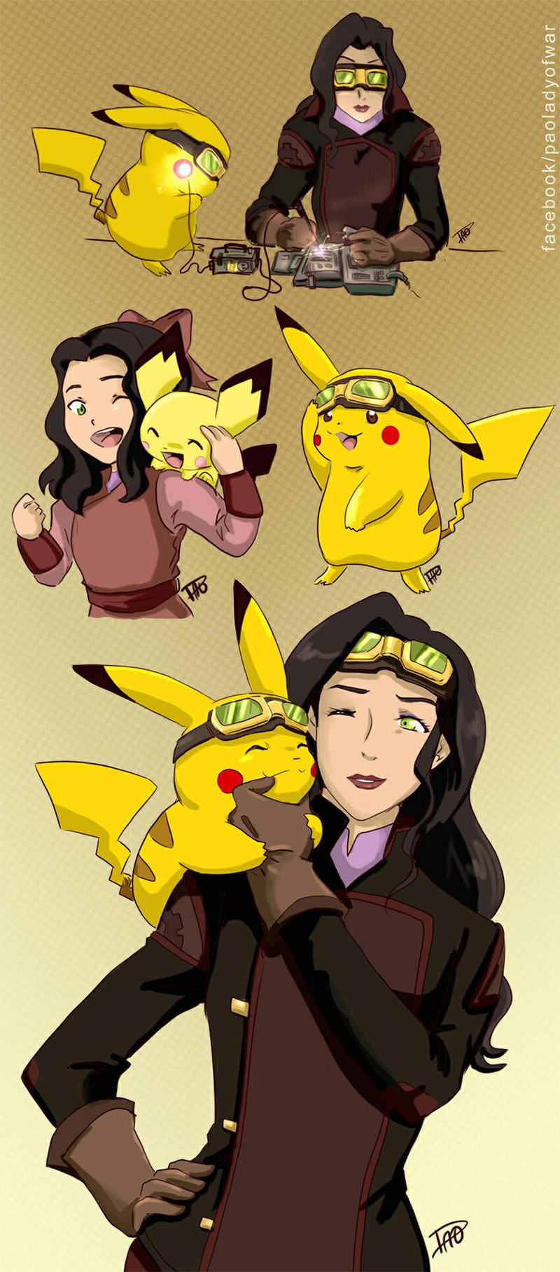 Legend of Korra _ Asami Sato  Pikachu