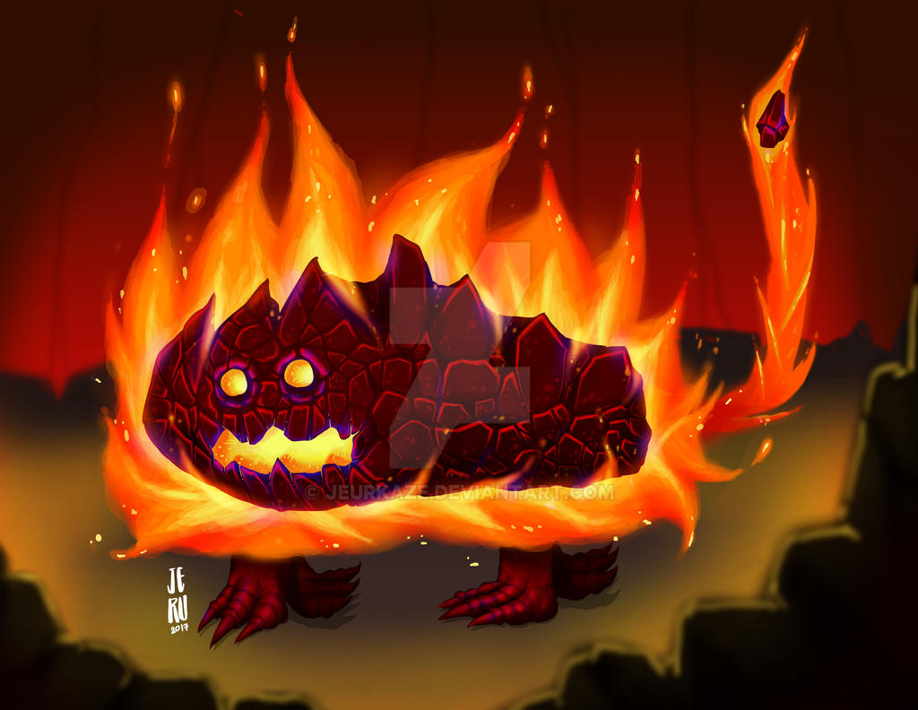 Fire Monster - 1st Entry by jeurkaze on DeviantArt