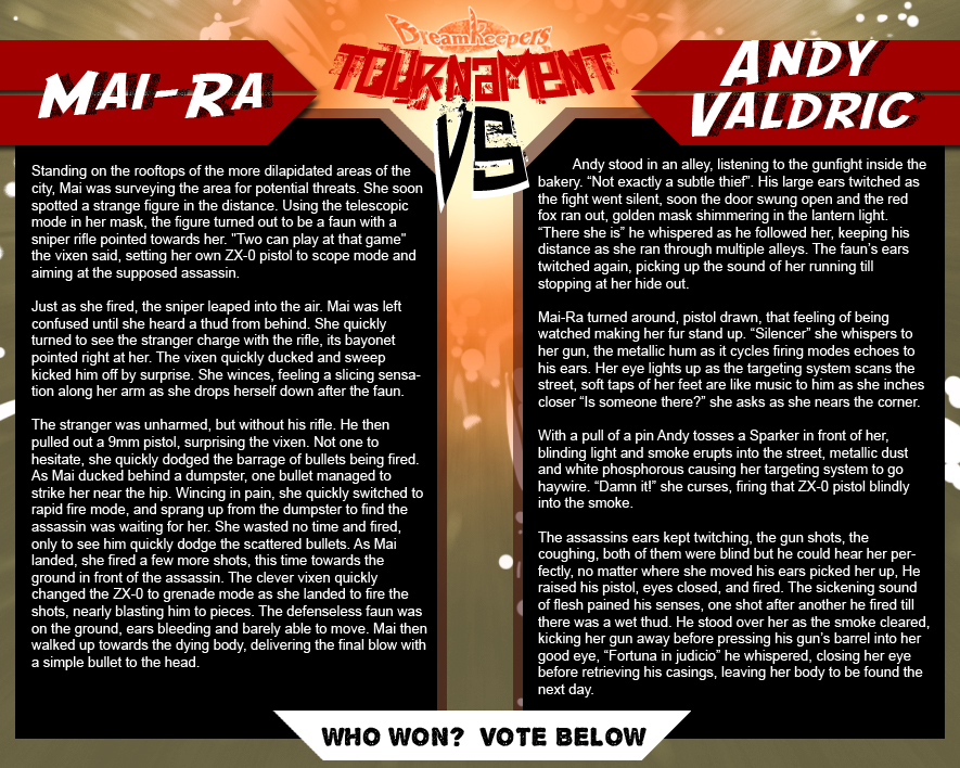 Tournament Match 28: Mai-Ra vs Andy Valdric