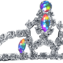 Silver Tiara - Rainbow Jewel