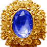Gold Pendant - Sapphire
