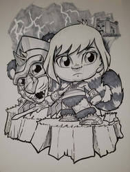 Chibi He-Man and Battle Cat