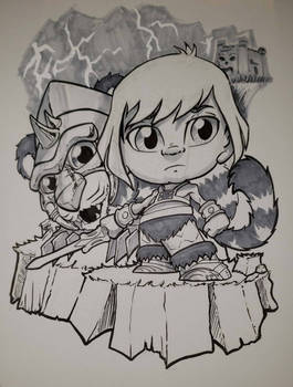 Chibi He-Man and Battle Cat