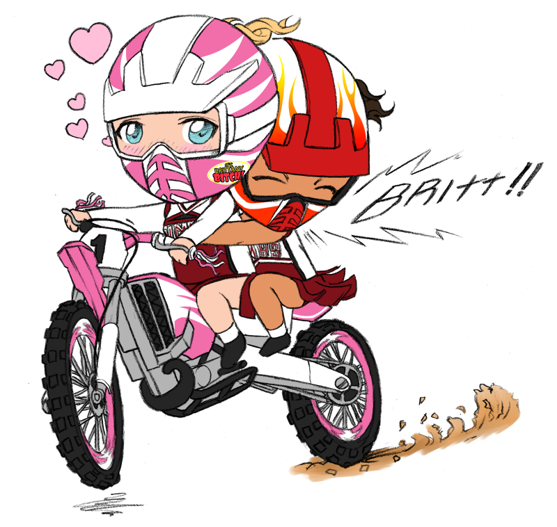 Chibi Brittana Motocross