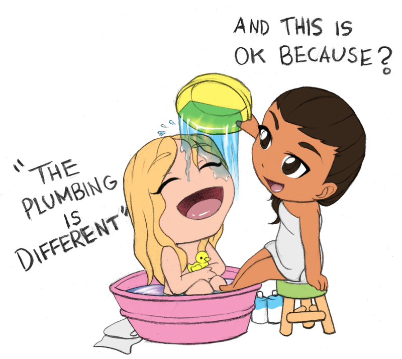 Chibi Brittana Bath