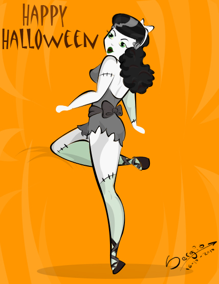 Happy Halloween pin up