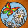 Butterfly and Daisies