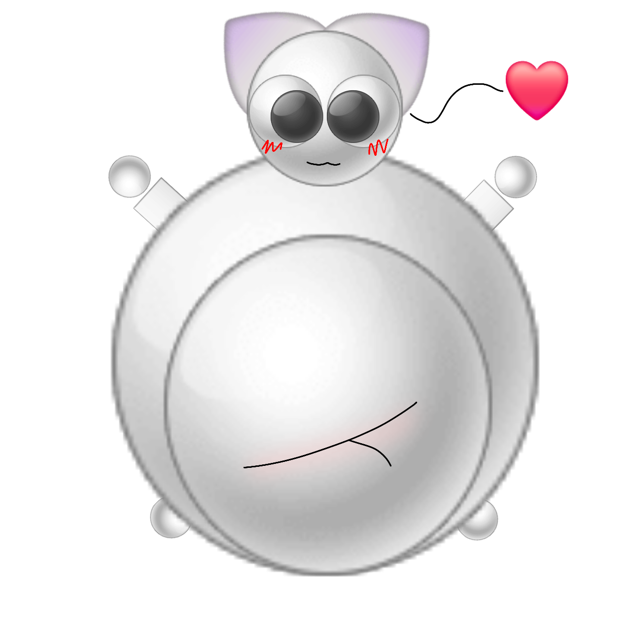Emoji cat inflated base 5 by ArandomDumbCat on DeviantArt