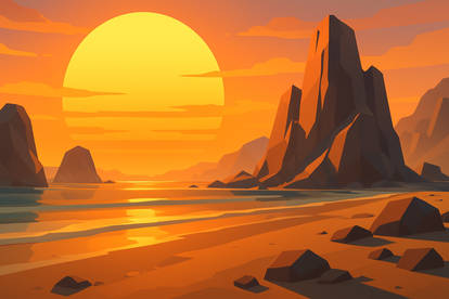 Low-Poly Sunrise