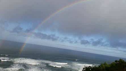 oregon beach rainbow