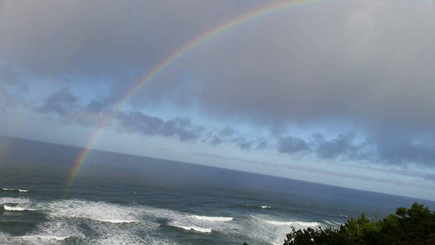 oregon beach rainbow