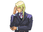 Ace Attorney 4 - Kristoph Gavin's headshake by Yoshifull