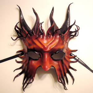 Horned Satyr Leather Mask